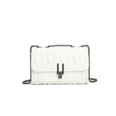 Sac à chaîne plissé de haute qualité Sac à bandoulière à verrouillage Wild Chic Sac messager à verrouillage en losange